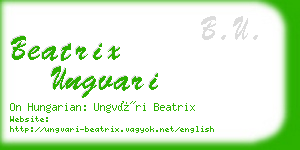 beatrix ungvari business card